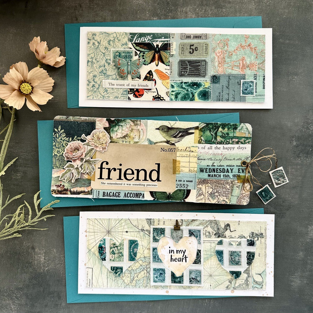 Tim Holtz Distress Ink Pad Gathered Twigs Ranger TIM32823 Nature Slimline Cards | color-code:ALT03