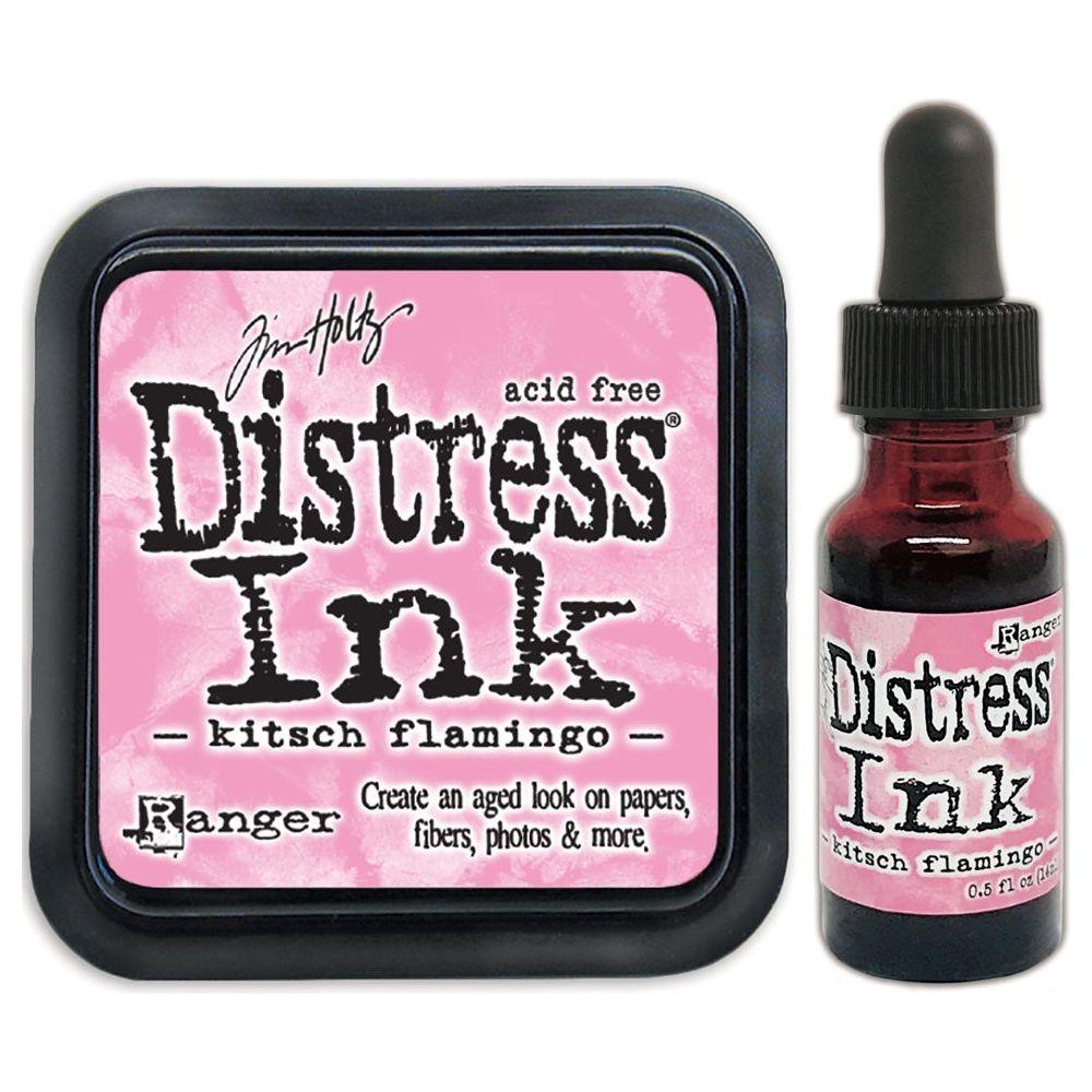 Tim Holtz Distress Kitsch Flamingo Ink Pad And Reinker Bundle Ranger