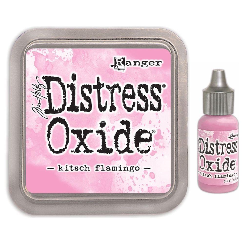 Tim Holtz Distress Kitsch Flamingo Oxide Ink Pad And Reinker Bundle Ranger