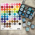 Tim Holtz Distress Large Round Label Sheets With White Printing Bundle Of 2 Studio Organization | color-code:ALT02
