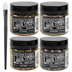 Tim Holtz Distress Liquid Tinsel And Long Silicone Applicator Brush Bundle