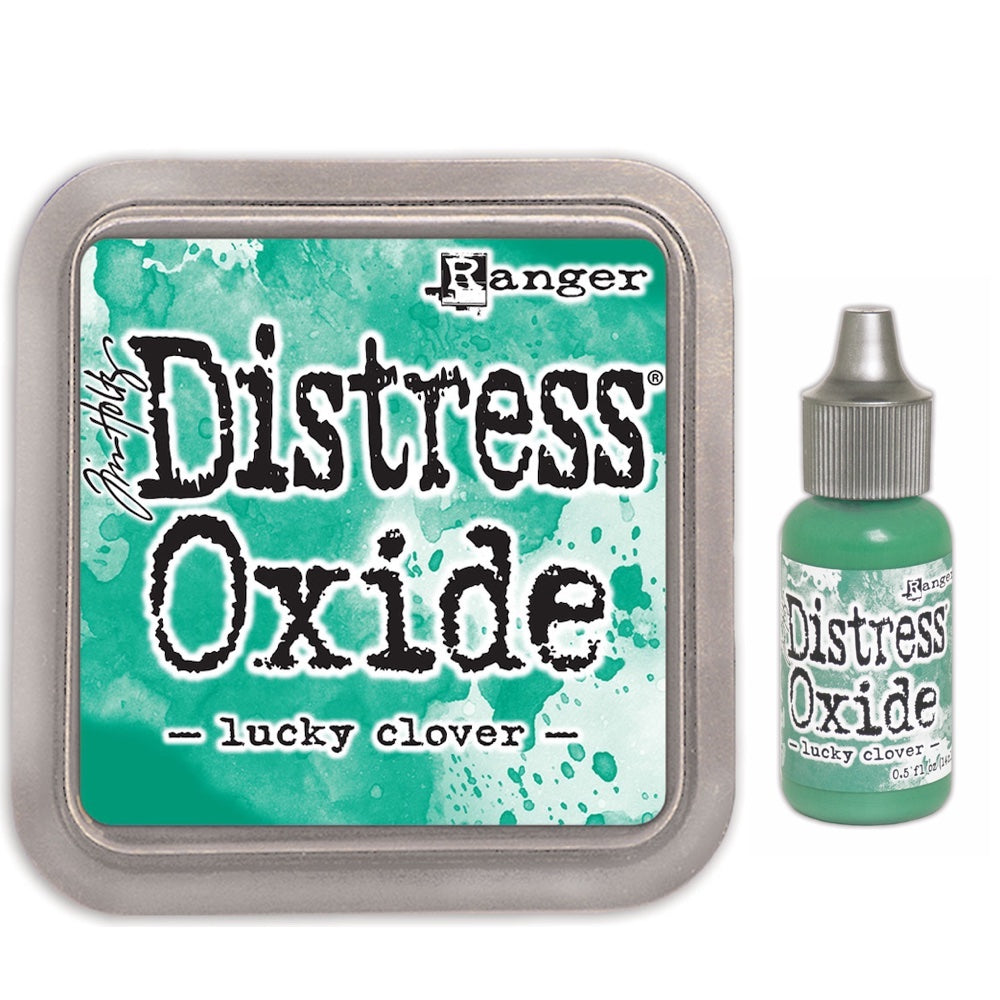 Tim Holtz Distress Lucky Clover Oxide Ink Pad And Reinker Bundle Ranger