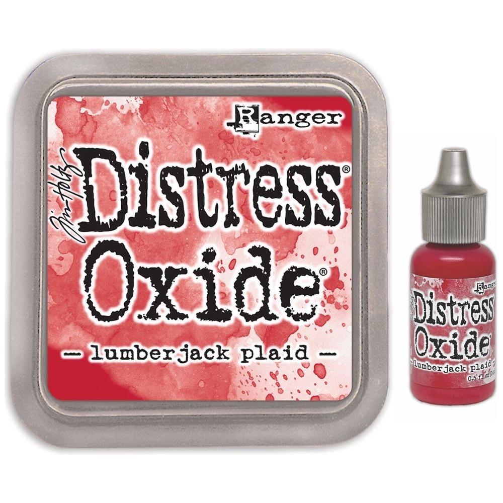 Tim Holtz Distress Lumberjack Plaid Oxide Ink Pad And Reinker Bundle Ranger