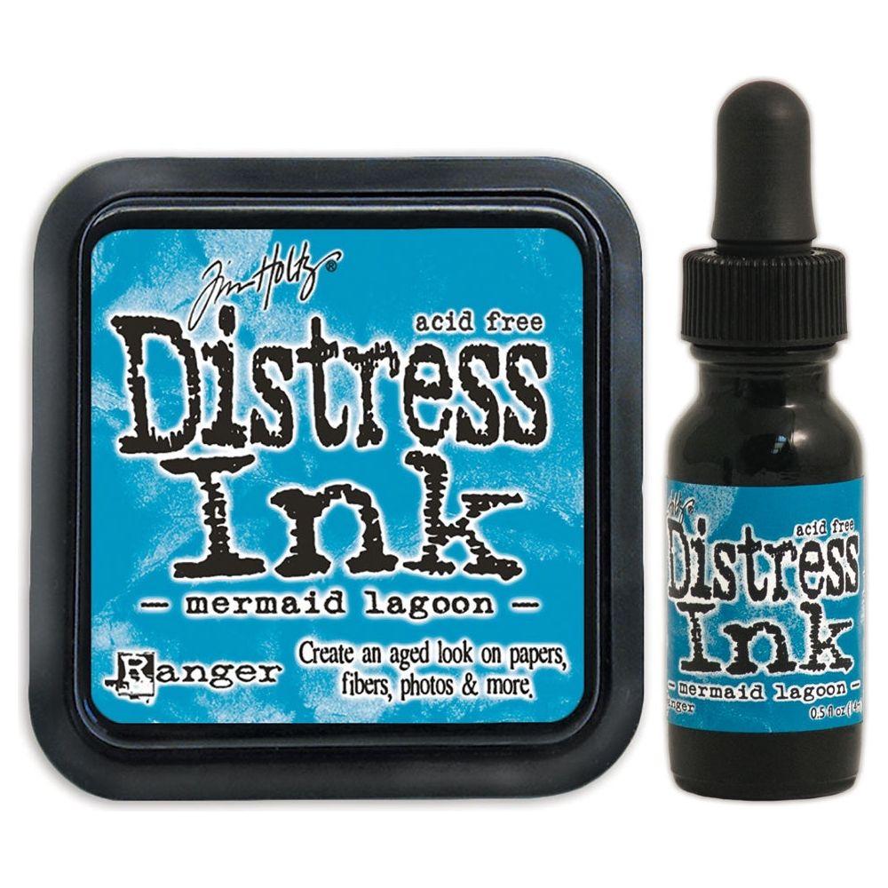 Tim Holtz Distress Mermaid Lagoon Ink Pad And Reinker Bundle Ranger