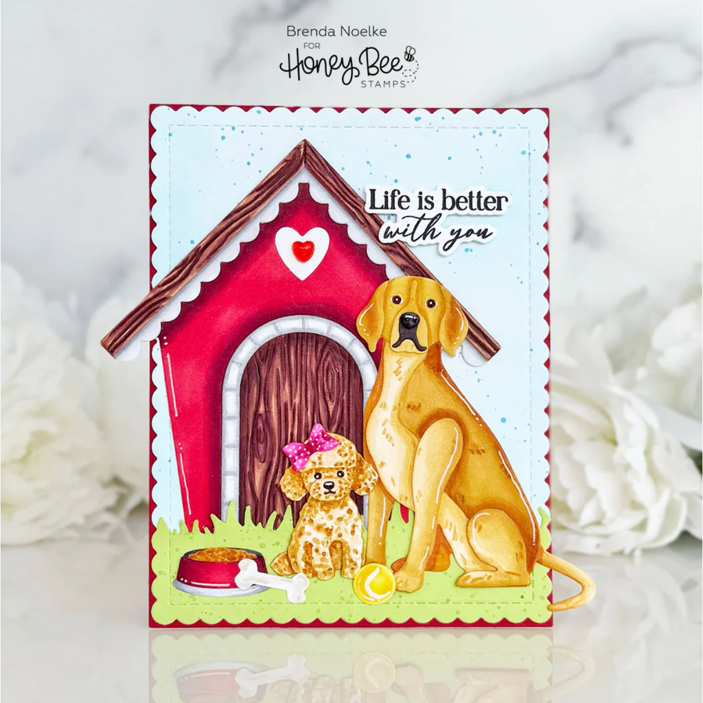 Tim Holtz Distress Mermaid Lagoon Ink Pad And Reinker Bundle Ranger Furbabies Card | color-code:ALT01