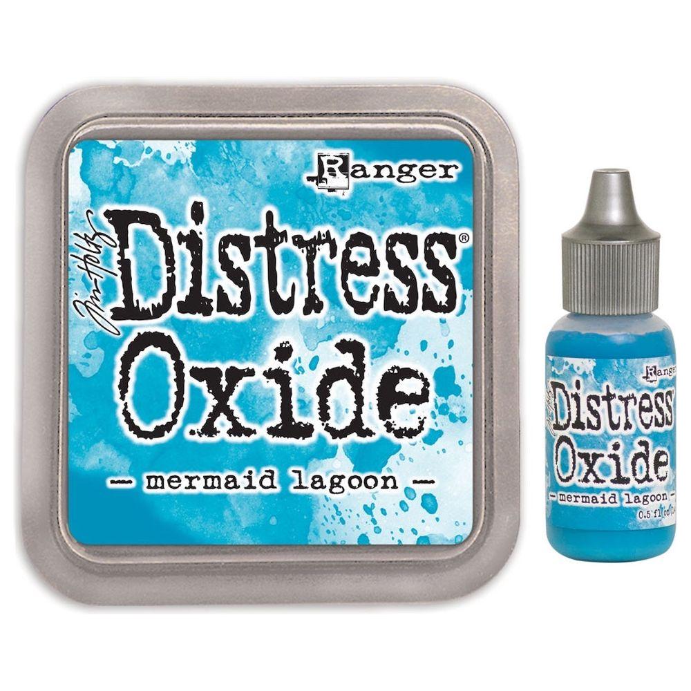 Tim Holtz Distress Mermaid Lagoon Oxide Ink Pad And Reinker Bundle Ranger