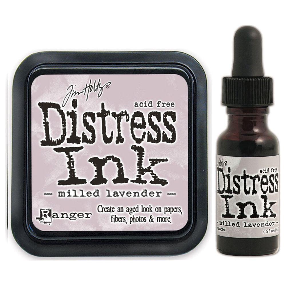 Tim Holtz Distress Milled Lavender Ink Pad And Reinker Bundle Ranger