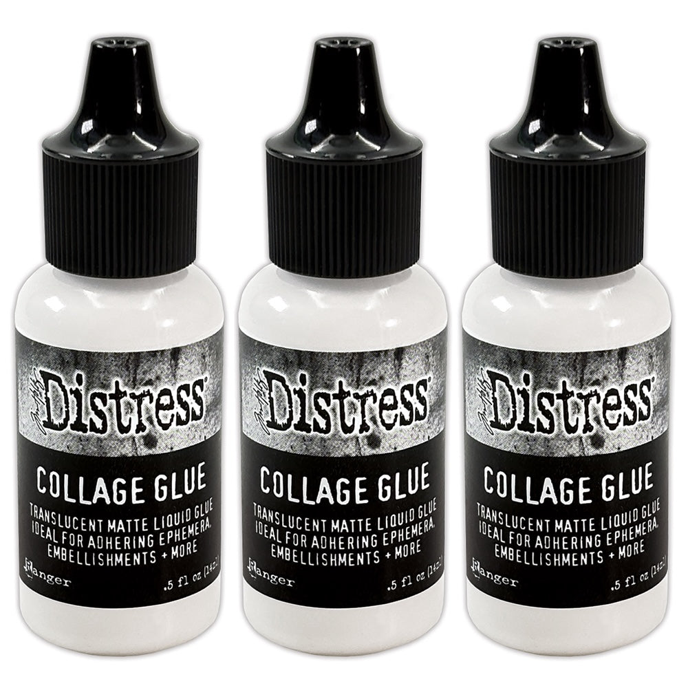 Tim Holtz Distress Mini Collage Glue 0.5 oz. Bundle Of 3