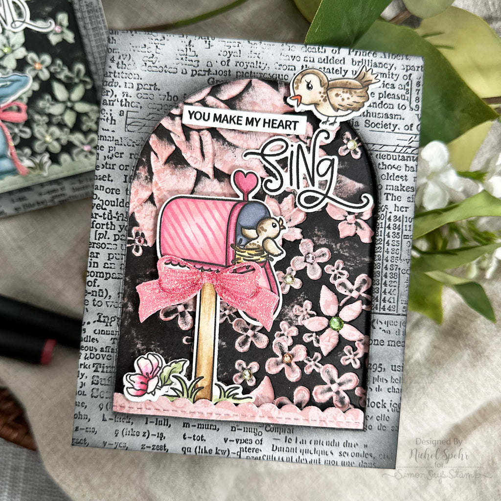 Tim Holtz Distress Mini Ink Pad Black Soot Ranger TDP39860 Blackout Art Card | color-code:ALT08