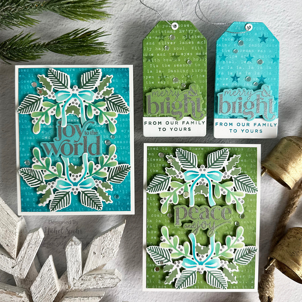 Tim Holtz Distress Mini Ink Pad Embossing Ranger TDP45106 Modern Christmas Cards And Tags | color-code:ALT01