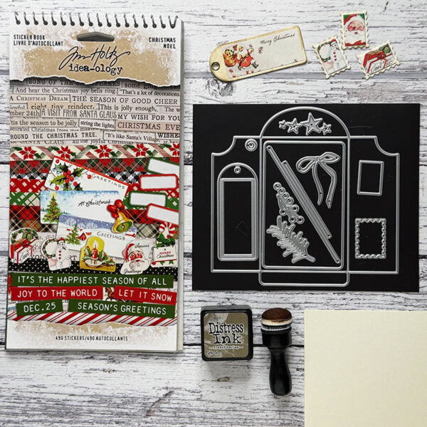 Tim Holtz Distress Mini Ink Pad Frayed Burlap Ranger TDP39990 Holiday Cards | color-code:ALT04