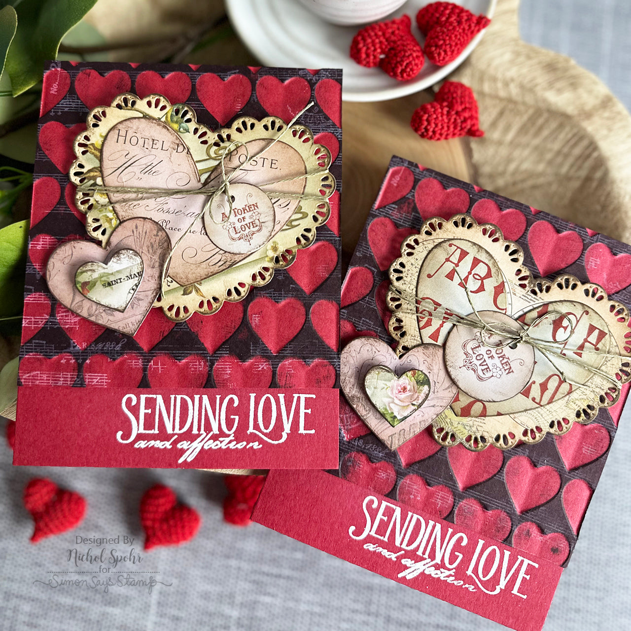 Tim Holtz Distress Mini Ink Pad Gathered Twigs Ranger TDP40002 Vintage Valentine’s Cards | color-code:ALT06
