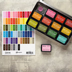 Tim Holtz Distress Mini Ink Pad Label Sheets With White Printing Bundle Of 4 tudio Organization | color-code:ALT02