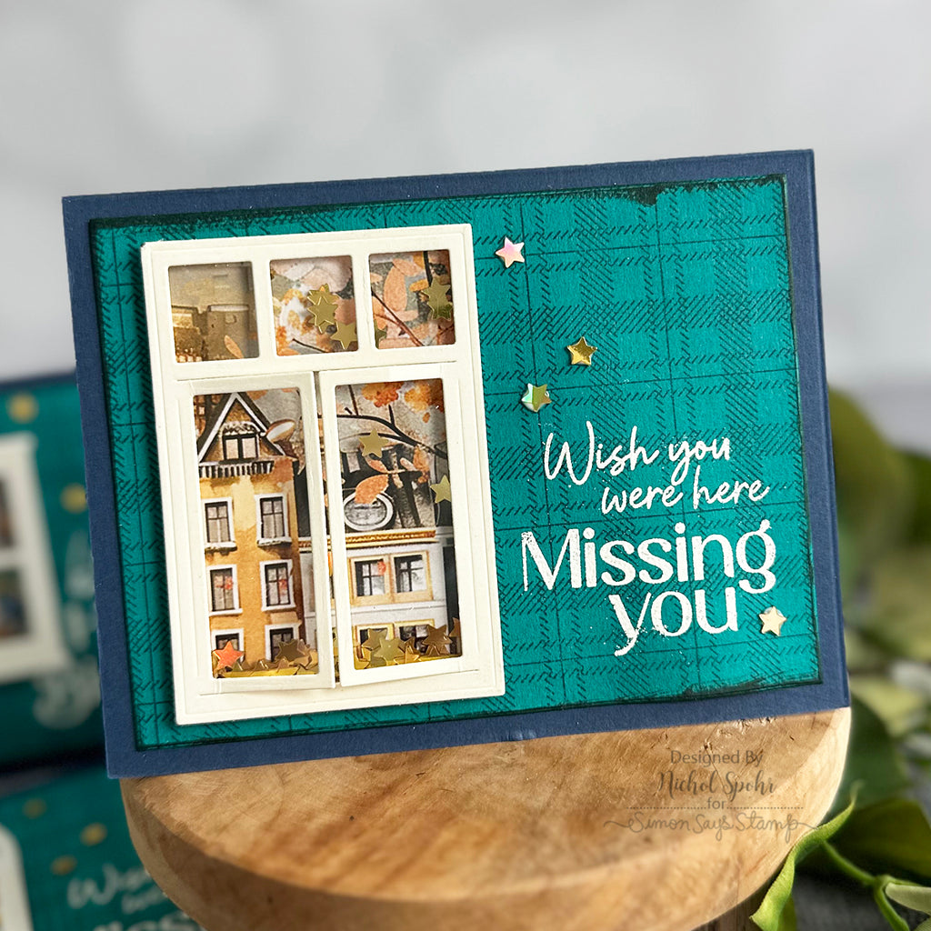 Tim Holtz Distress Mini Ink Pad Scorched Timber Ranger tdp83559 Window Scene Shaker Cards | color-code:ALT03