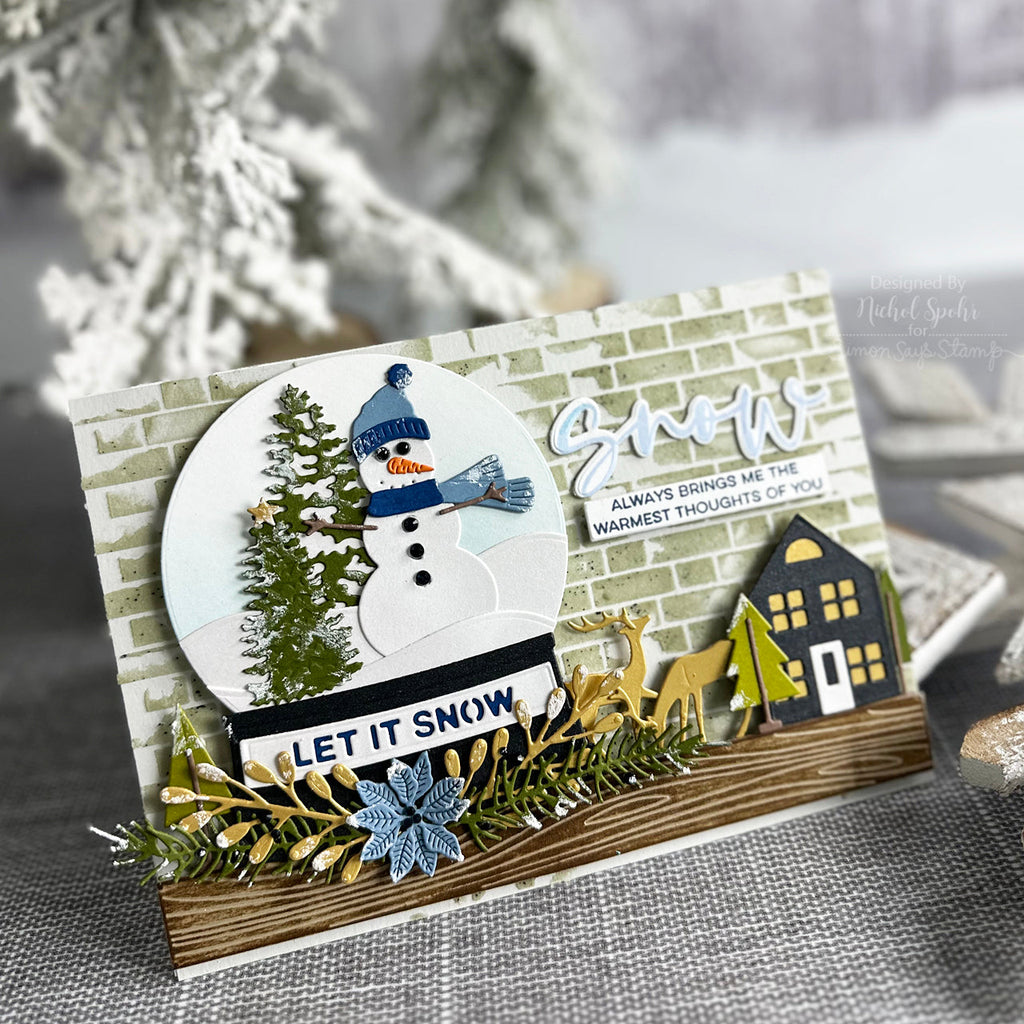 Tim Holtz Distress Mini Ink Pad Speckled Egg Ranger tdp75288 Snow Globe Card | color-code:ALT03