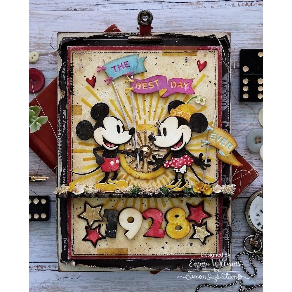 Tim Holtz Distress Mini Ink Pad Walnut Stain Ranger TDP40279 Mickey Mouse Panel | color-code:ALT17