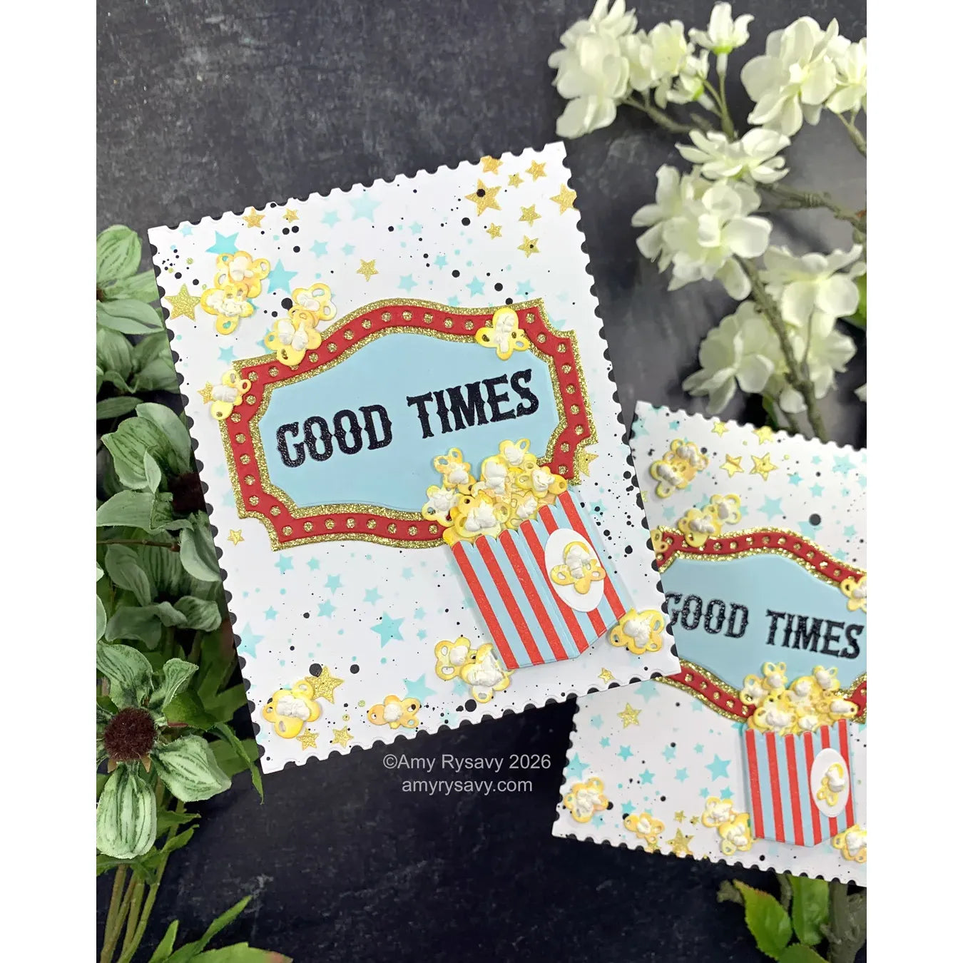 Tim Holtz Distress Mini Oxide Ink Pad Candied Apple Popcorn Cards | color-code:ALT01