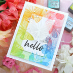Tim Holtz Distress Mini Oxide Ink Pad Crushed Olive tdi90892 Butterfly Hello Card | color-code:ALT01