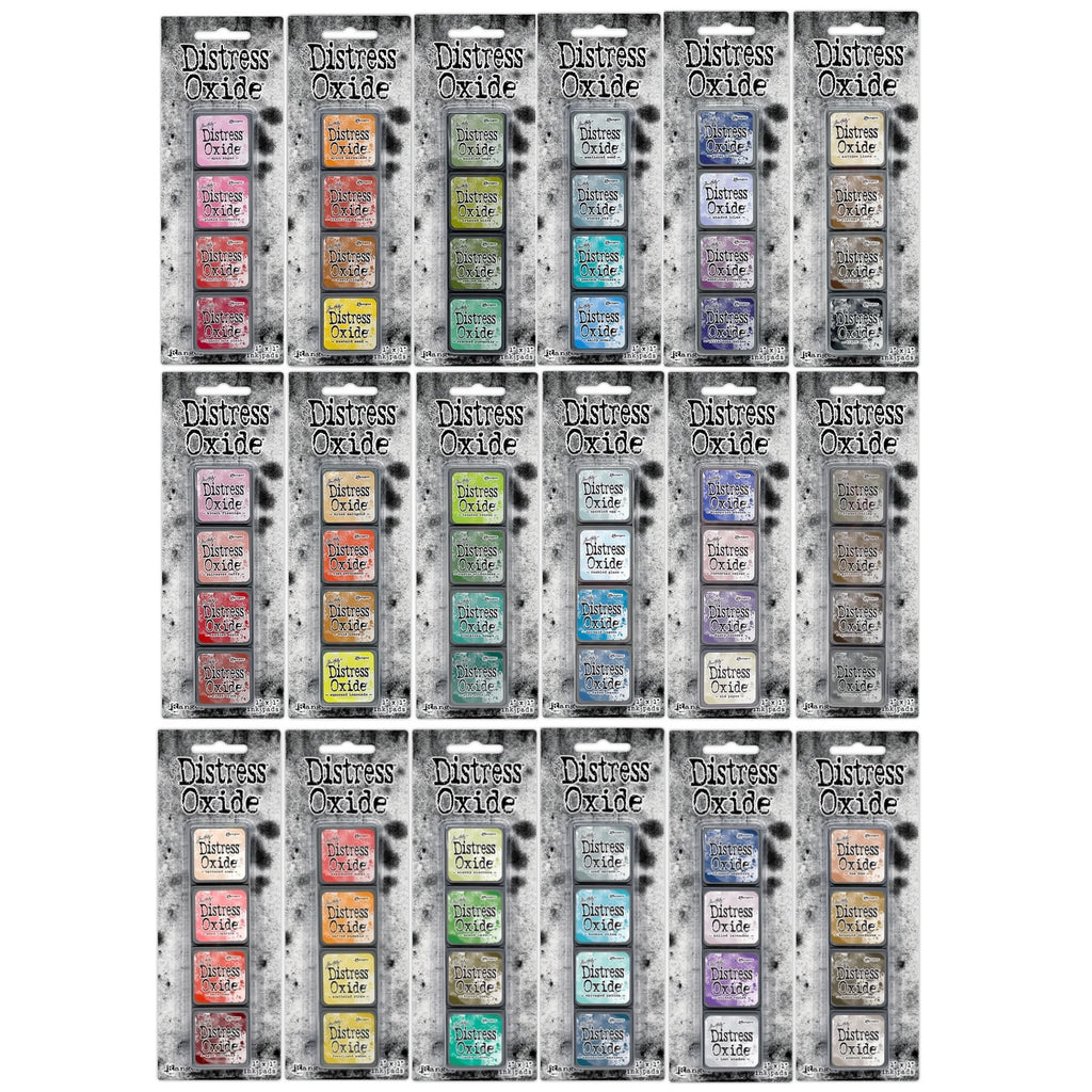 Tim Holtz Distress Mini Oxide Ink Pad Kits 1-18 And 6 Storage Tins I Want It All Bundle Sets Inkpads only