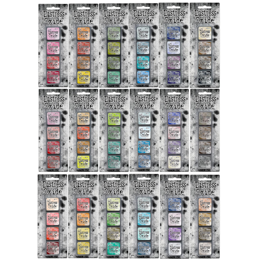 Tim Holtz Distress Mini Oxide Ink Pad Kits 1-18 And 6 Storage Tins I W ...