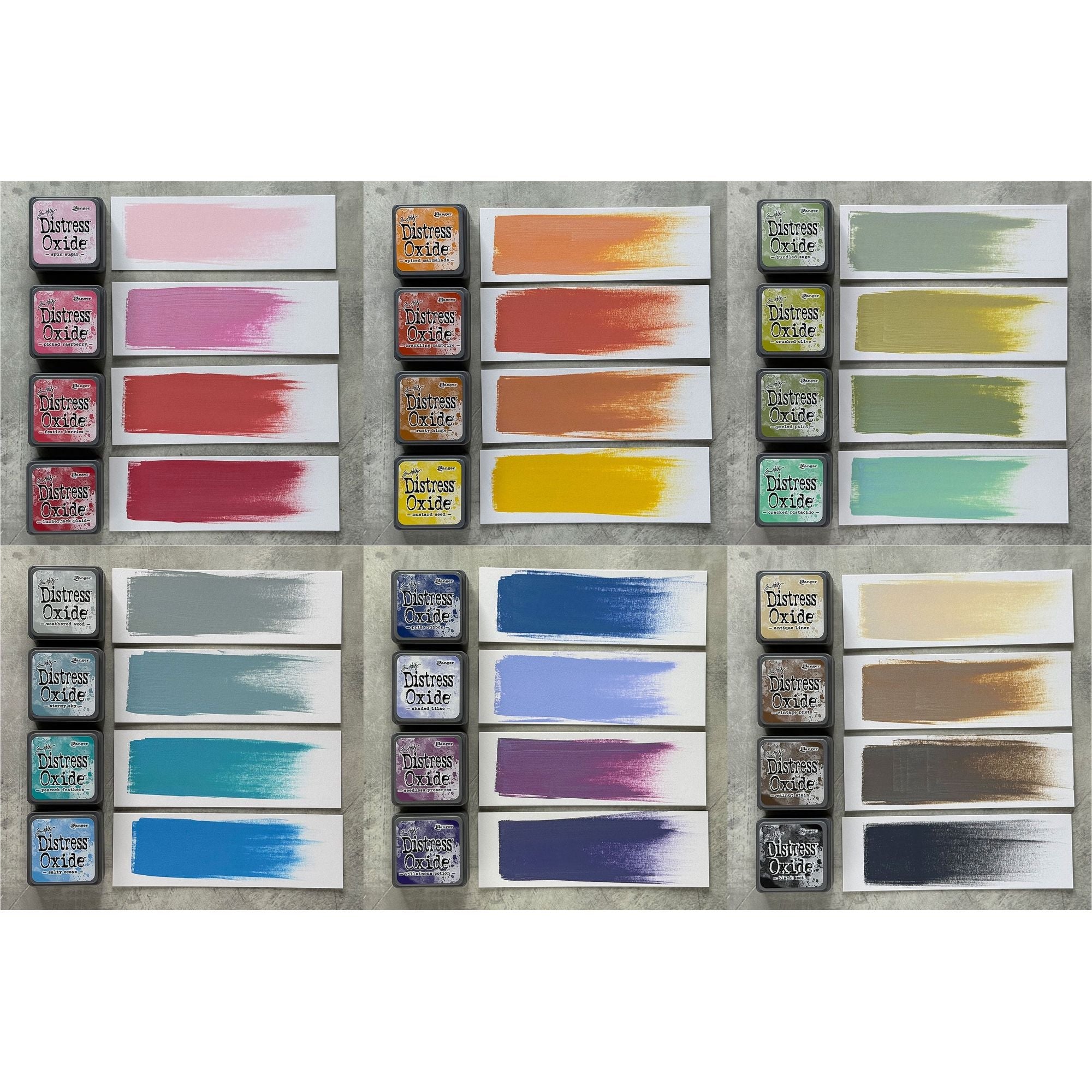 Tim Holtz Distress Mini Oxide Ink Pad Kits 1-6 And 2 Storage Tins