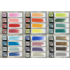 Tim Holtz Distress Mini Oxide Ink Pad Kits 7-12 And 9 Mini Blending Brushes Bundle Swatches