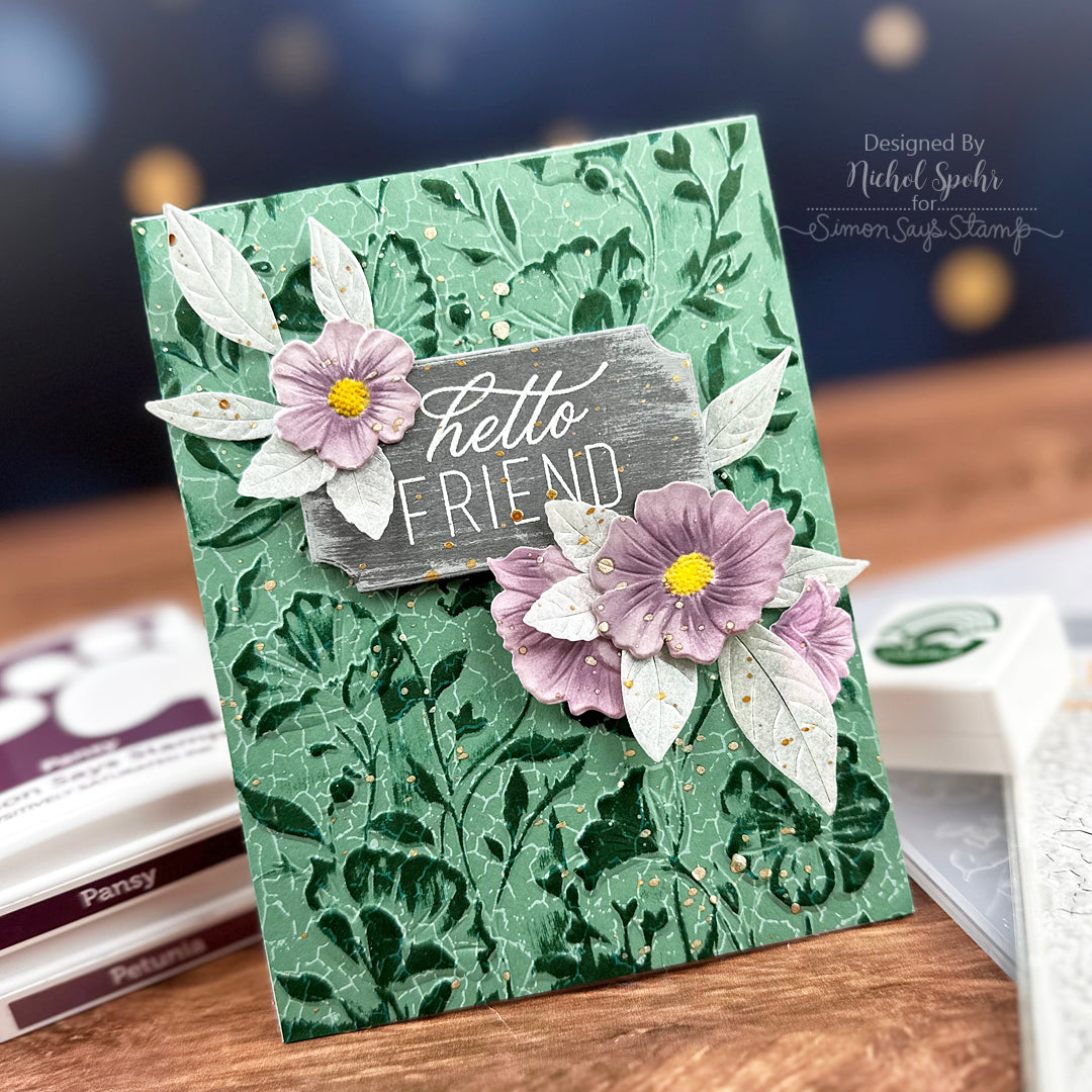 Tim Holtz Distress Mini Oxide Ink Pad Pumice Stone Hello Friend Card | color-code:ALT01