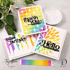 Tim Holtz Distress Mini Oxide Ink Pad Squeezed Lemonade Rainbow Gradient Cards | color-code:ALT01
