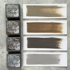 Tim Holtz Distress Mini Oxide Ink Pads Kit 12 Ranger tdik91585 Swatches | color-code:ALT01
