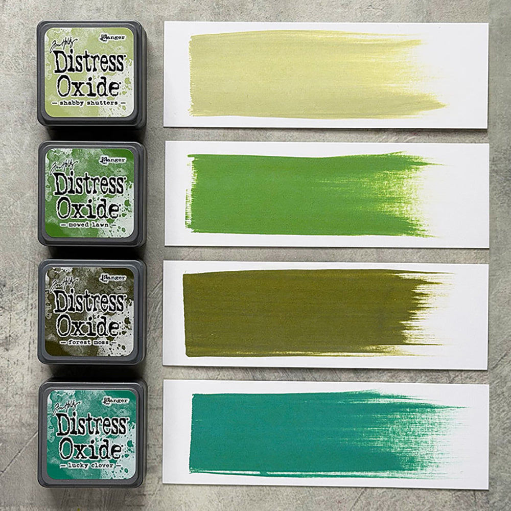 Tim Holtz Distress Mini Oxide Ink Pads Kit 15 And Reinkers Bundle Swatches