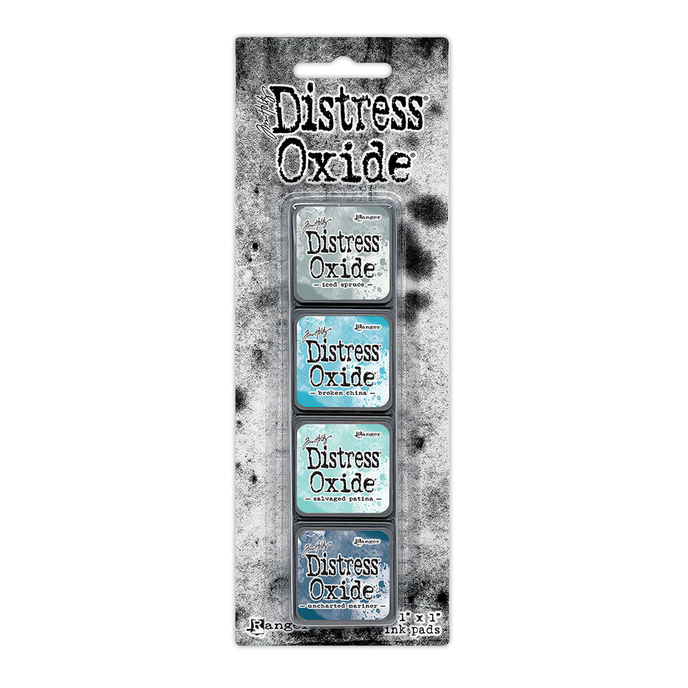 Tim Holtz Distress Mini Oxide Ink Pads Kit 16 And Reinkers Bundle TDIK91622
