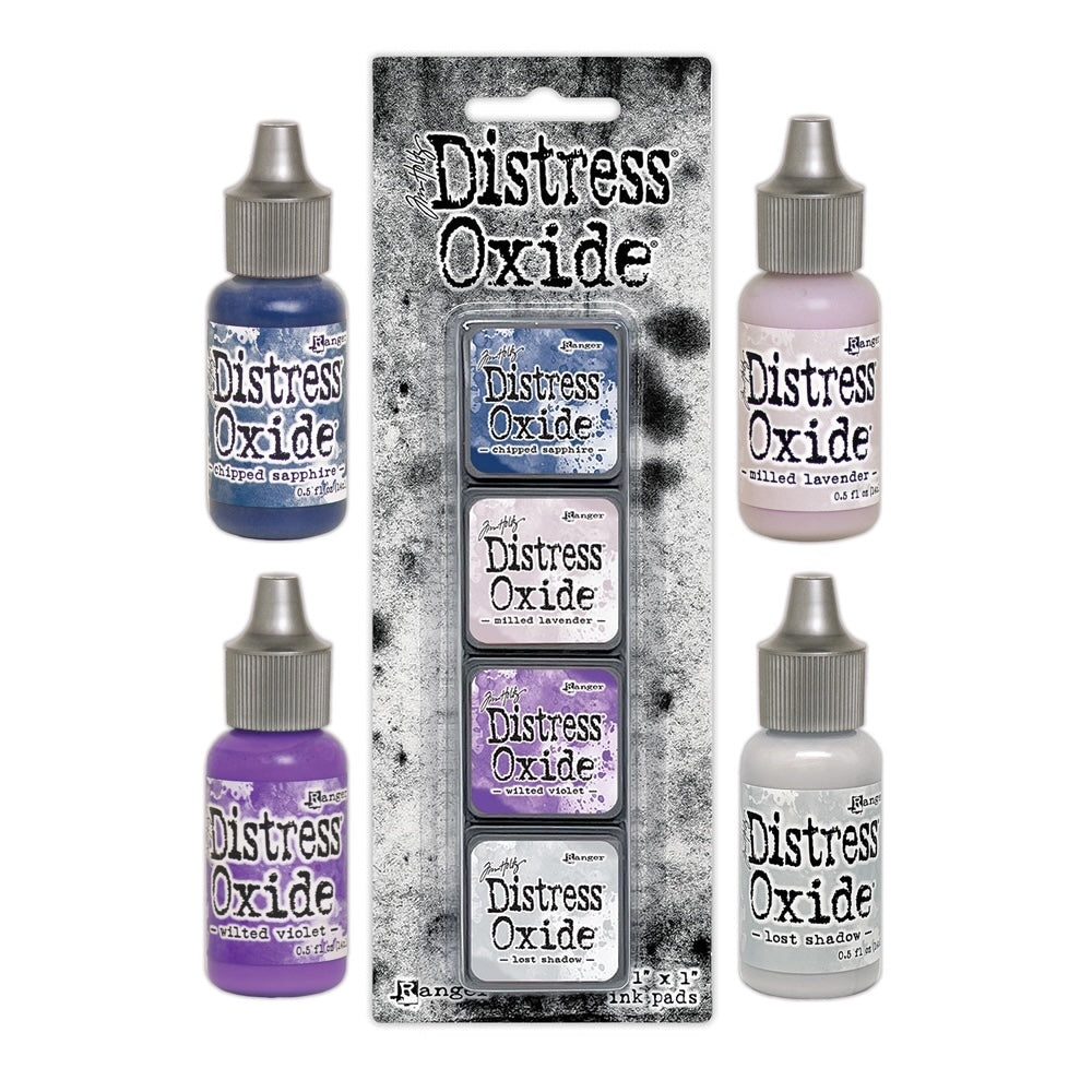 Tim Holtz Distress Mini Oxide Ink Pads Kit 17 And Reinkers Bundle