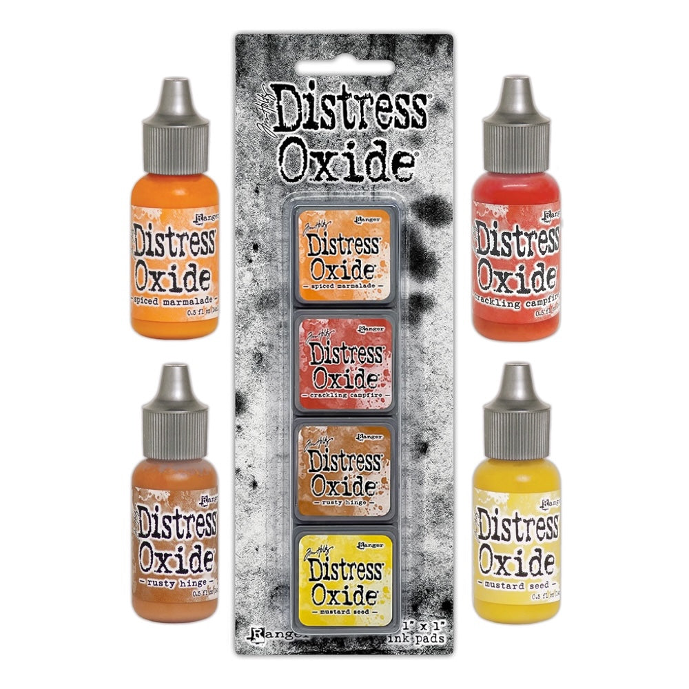 Tim Holtz Distress Mini Oxide Ink Pads Kit 2 And Reinkers Bundle