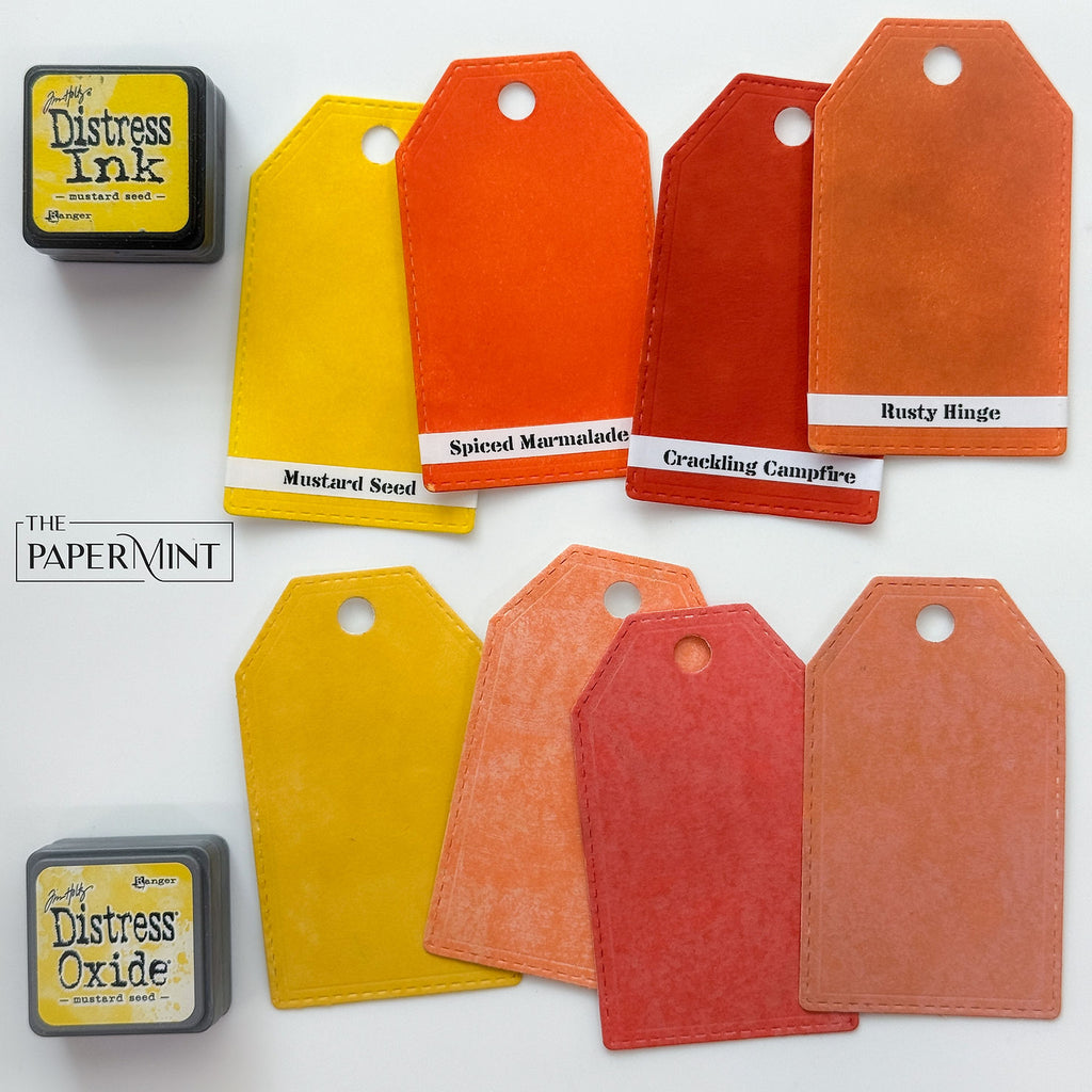 Tim Holtz Distress Mini Oxide Ink Pads Kit 2 And Reinkers Bundle Color Swatches | color-code:ALT02
