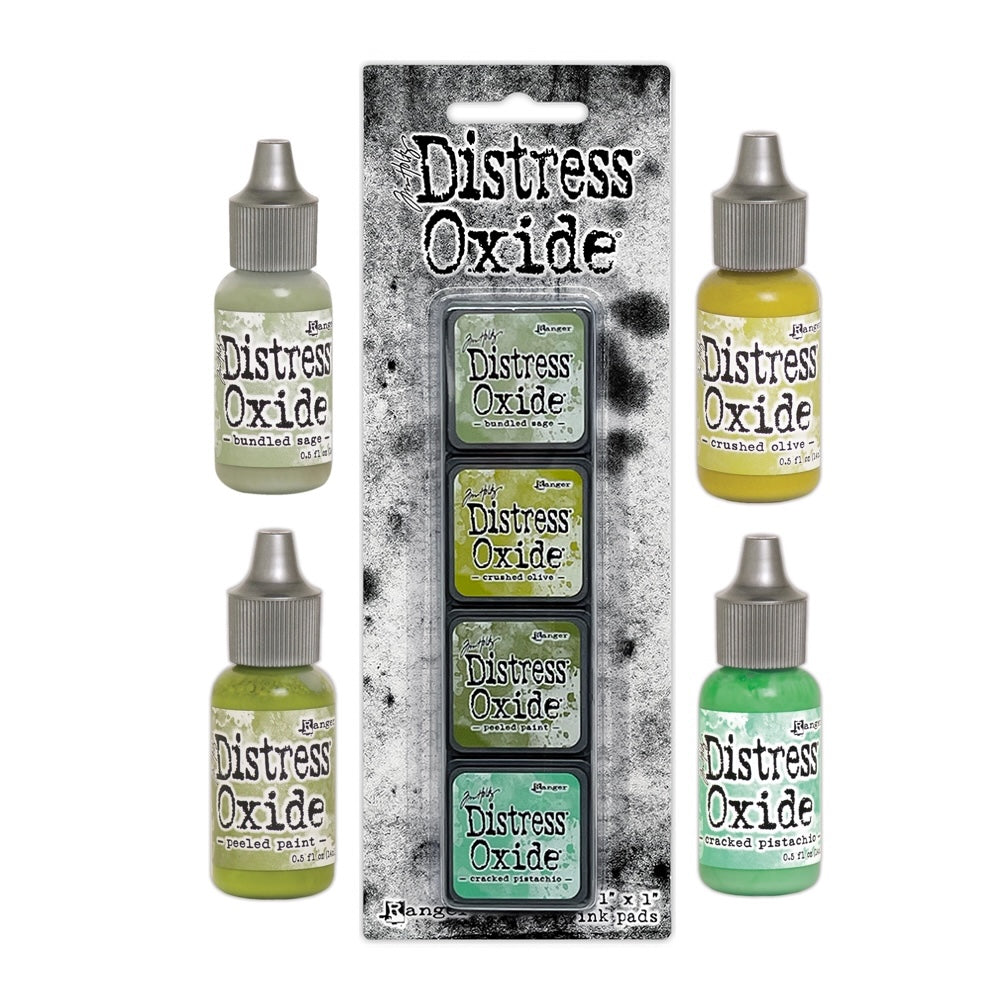 Tim Holtz Distress Mini Oxide Ink Pads Kit 3 And Reinkers Bundle