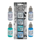 Tim Holtz Distress Mini Oxide Ink Pads Kit 4 And Reinkers Bundle