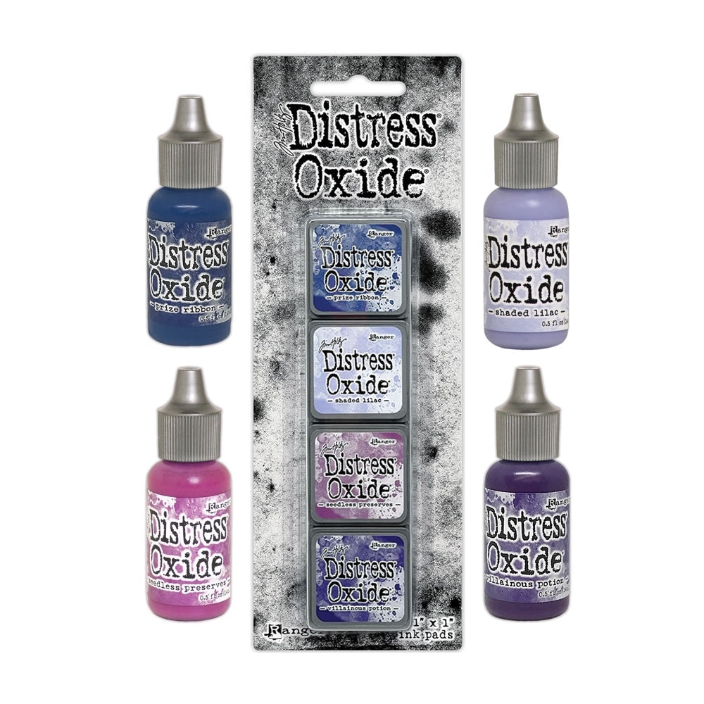 Tim Holtz Distress Mini Oxide Ink Pads Kit 5 And Reinkers Bundle