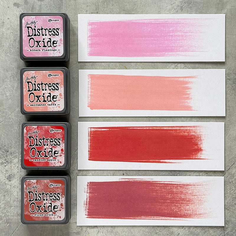 Tim Holtz Distress Mini Oxide Ink Pads Kit 7 Ranger tdik91530 Swatches | color-code:ALT01
