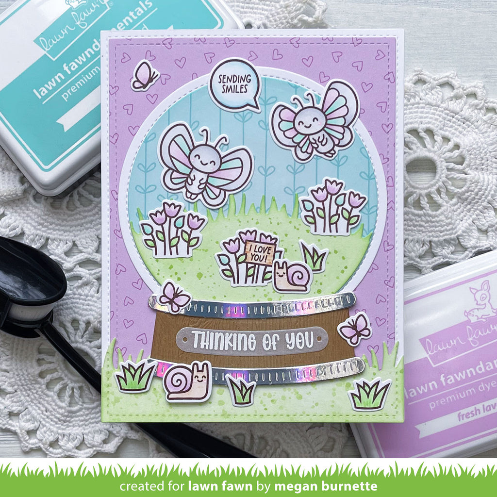 Tim Holtz Distress Mowed Lawn Oxide Ink Pad And Reinker Bundle Ranger Butterfly Snow Globe | color-code:ALT04