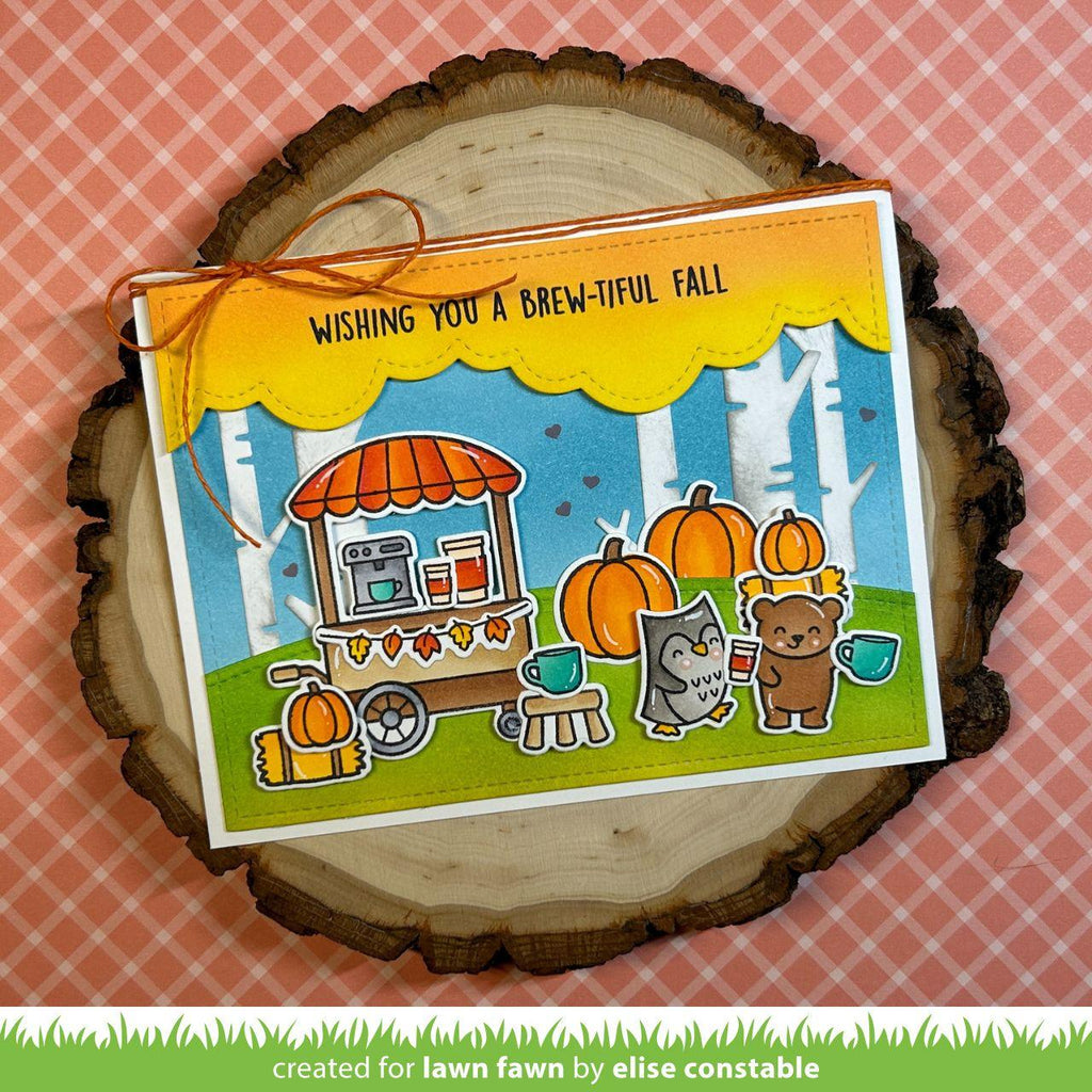 Tim Holtz Distress Mowed Lawn Oxide Ink Pad And Reinker Bundle Ranger Fall Coffee Card | color-code:ALT02