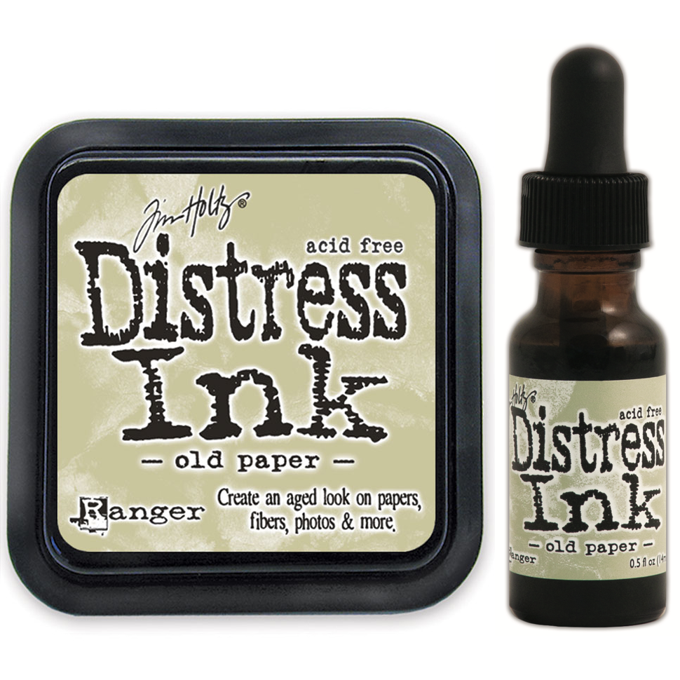 Tim Holtz Distress Old Paper Ink Pad And Reinker Bundle Ranger
