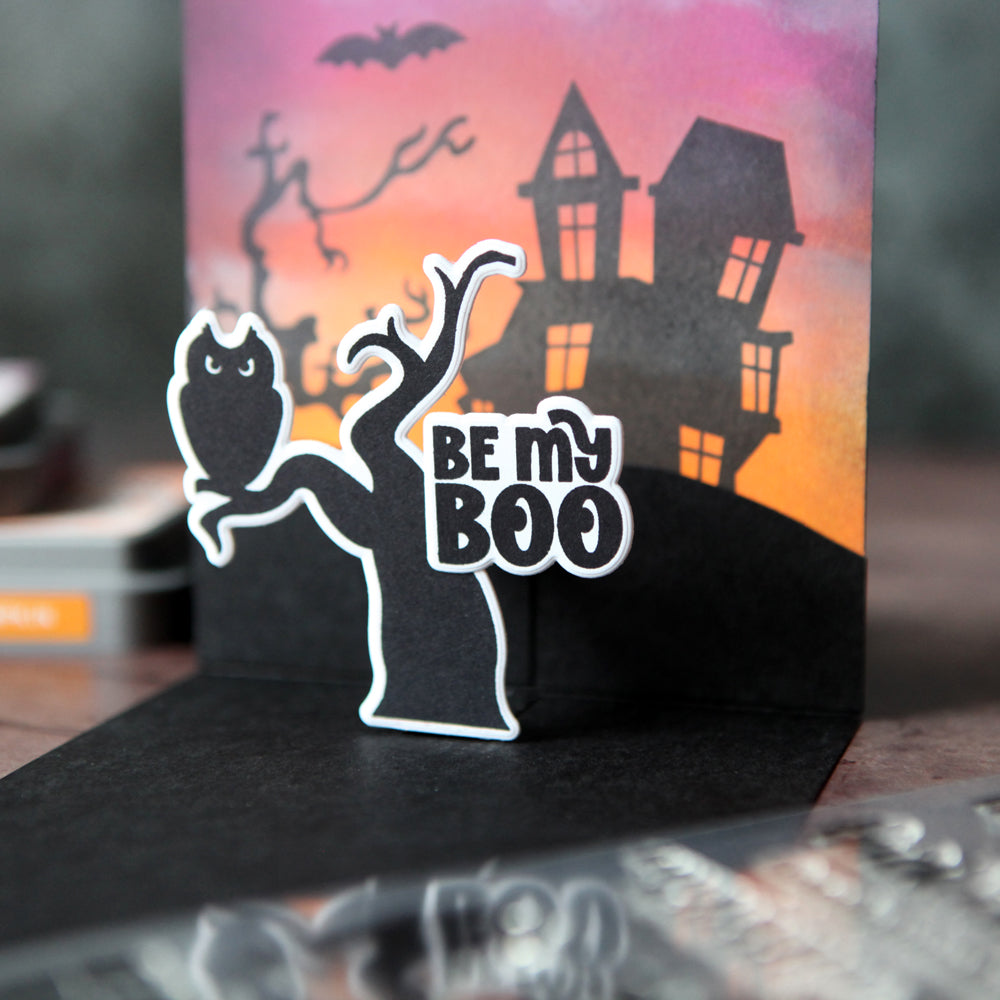 Tim Holtz Distress Oxide Ink Pad Carved Pumpkin Ranger tdo55877 Halloween Pop-Up Card | color-code:ALT02