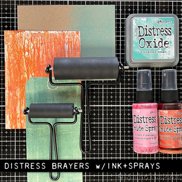 Tim Holtz Distress Oxide Ink Pad Evergreen Bough Ranger tdo55938 Brayer And Foam Techniques | color-code:ALT08