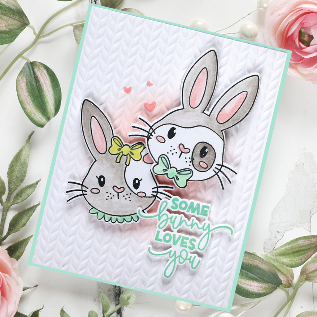 Tim Holtz Distress Oxide Ink Pad Saltwater Taffy Ranger tdo79545 Bunny Love Card | color-code:ALT11
