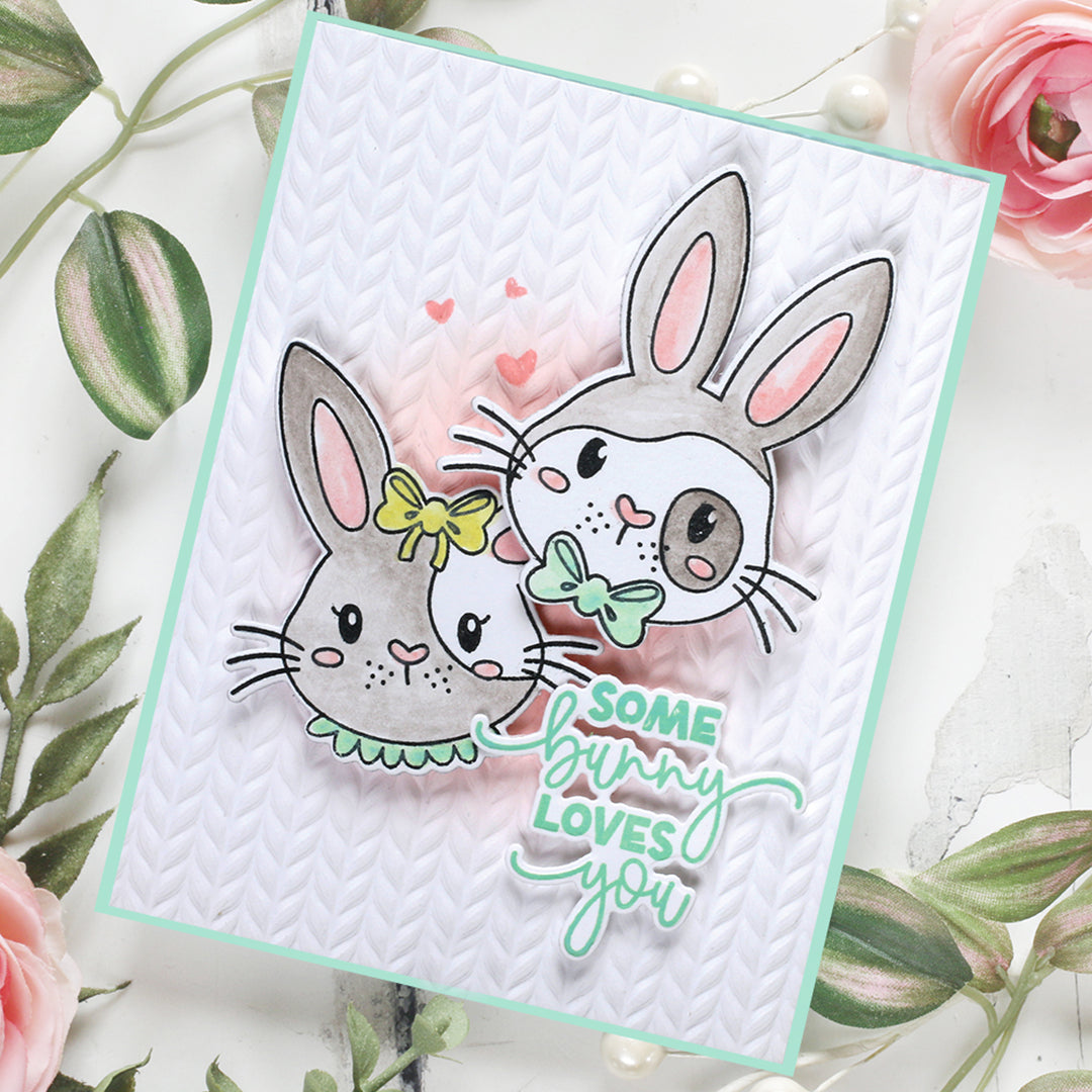 Tim Holtz Distress Oxide Ink Pad Saltwater Taffy Ranger tdo79545 Bunny Love Card | color-code:ALT11