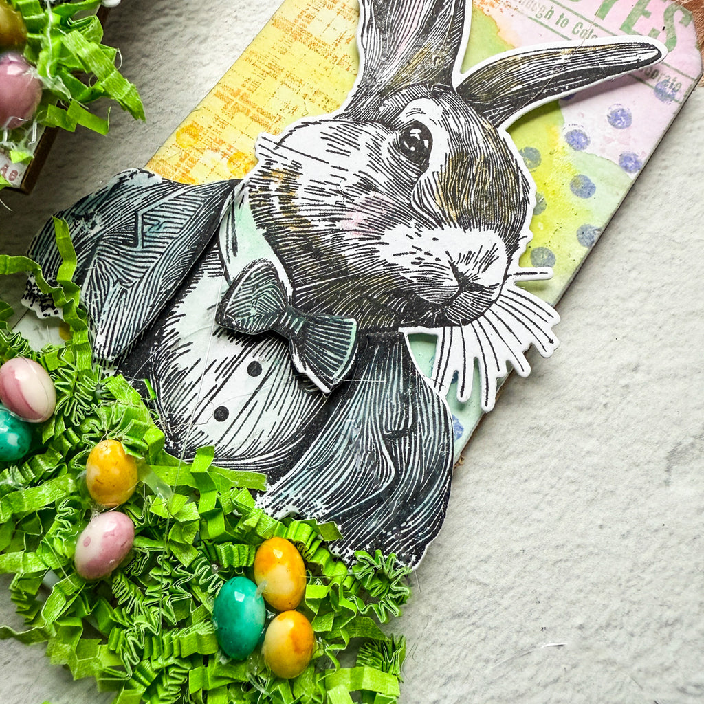 Tim Holtz Distress Oxide Ink Pad Shaded Lilac Ranger tdo56218 Mr. Rabbit Card | color-code:ALT991