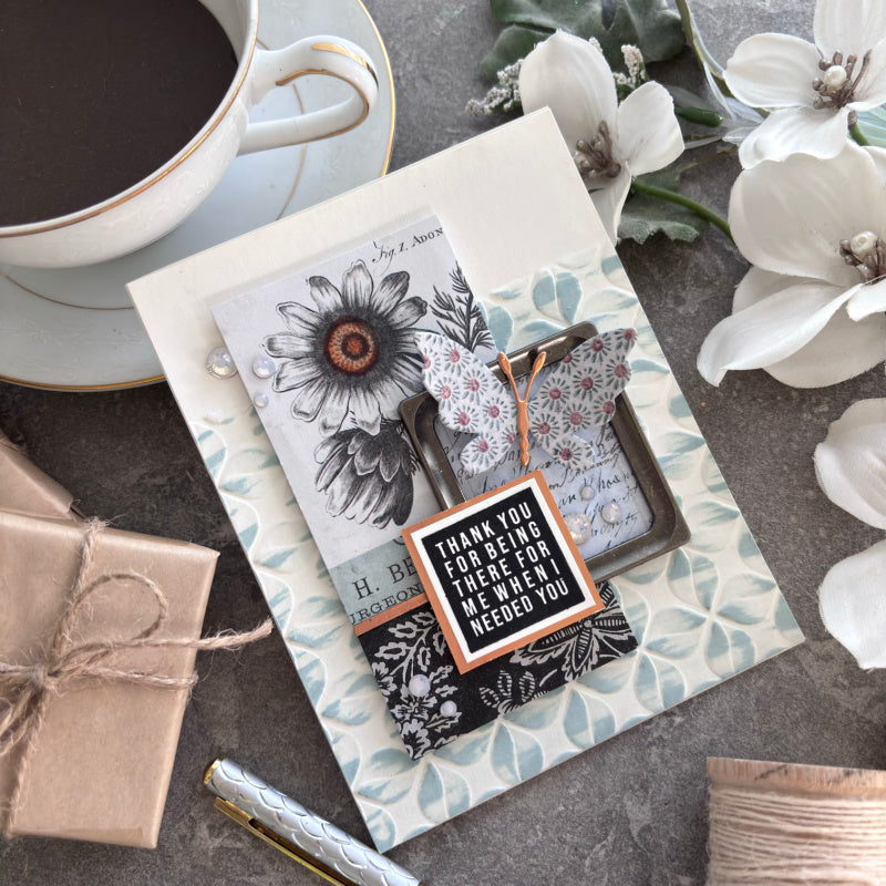 Tim Holtz Distress Oxide Ink Pad Speckled Egg Ranger tdo72546 Vintage Mixed Media Card | color-code:ALT15