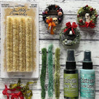 Tim Holtz Distress Oxide Spray Evergreen Bough Ranger tso67672 Mini Christmas Wreaths | color-code:ALT04
