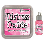 Tim Holtz Distress Picked Raspberry Oxide Ink Pad And Reinker Bundle Ranger