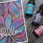 Tim Holtz Distress Reinker Picked Raspberry Ranger TXR35022 Watercolored Greeting Card | color-code:ALT02